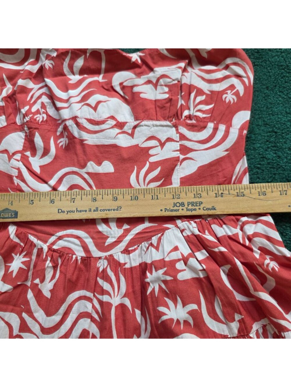 Anthropologie Daniella Manini Celandine Mini Dress Sz L Smocked Back 100% Cotton - Picture 3 of 12